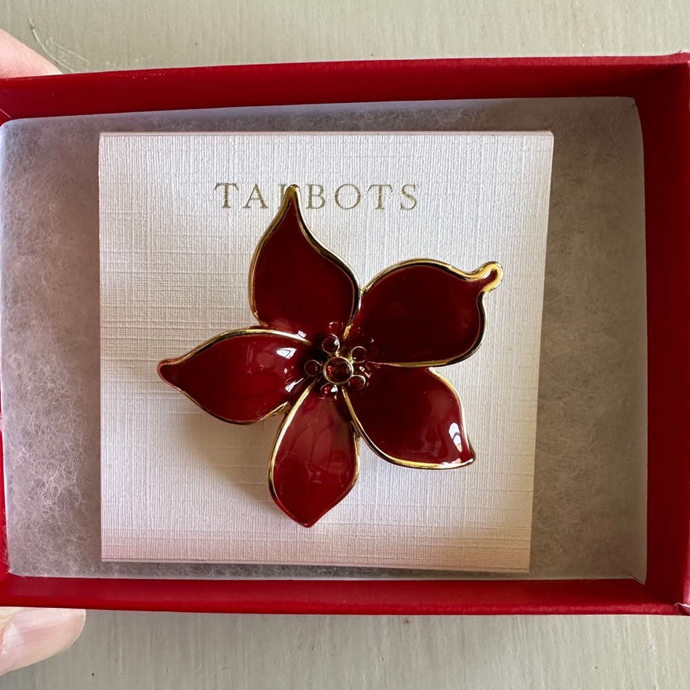 Talbot’s Pretty Poinsettia Brooch